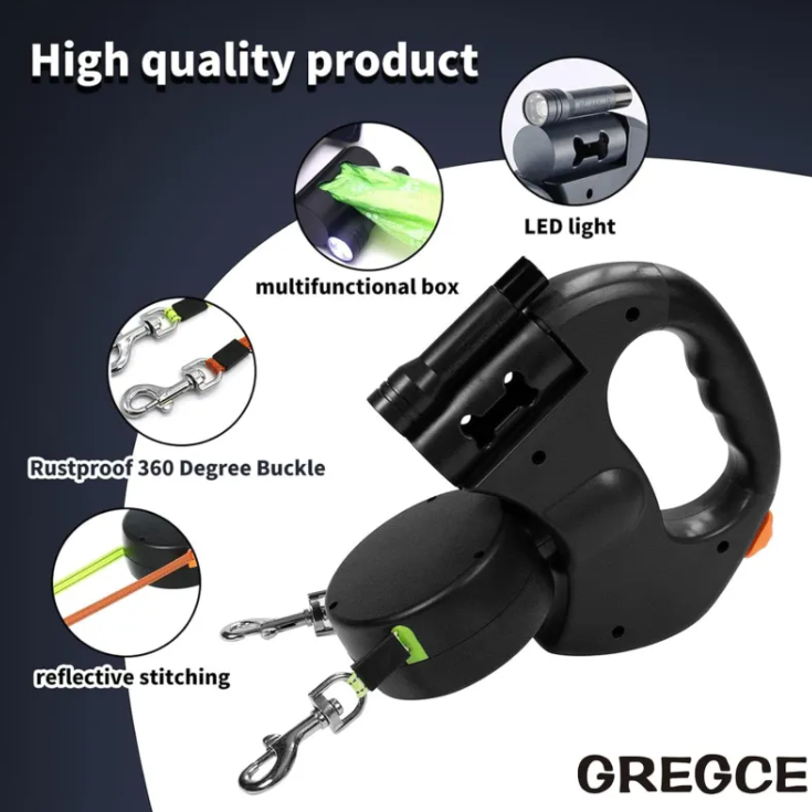 Little Pets™ 360° Dual-Control Retractable Leash