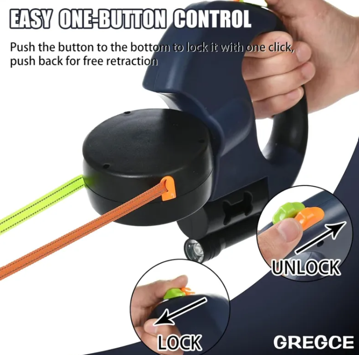 Little Pets™ 360° Dual-Control Retractable Leash