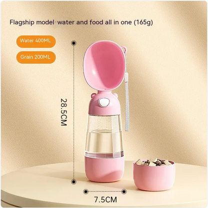 Little Pets™ Portable Dog Water Bottle & Feeder for Pets, Travel Water Dispenser and Bowl